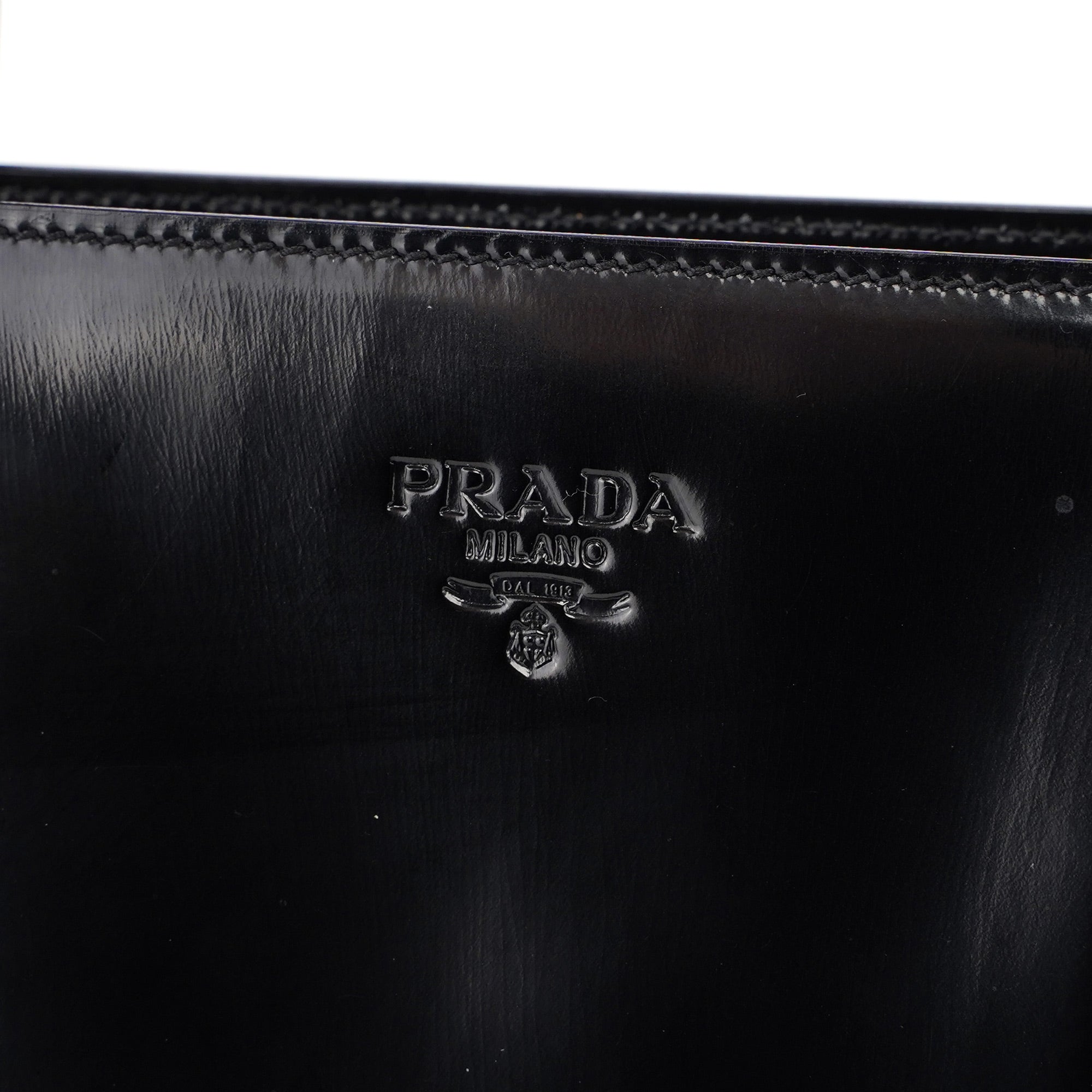 1995 Black Spazzolato Tote Bag