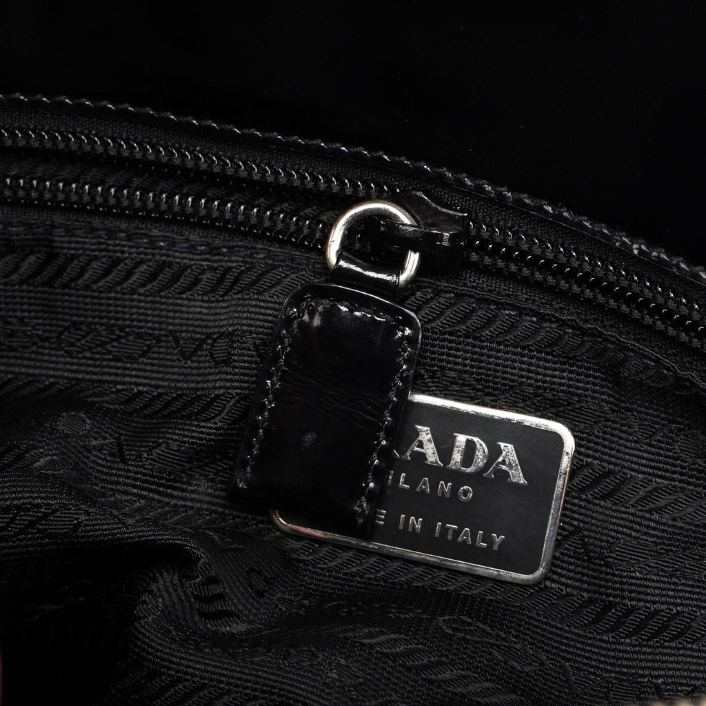 1995 Black Spazzolato Tote Bag