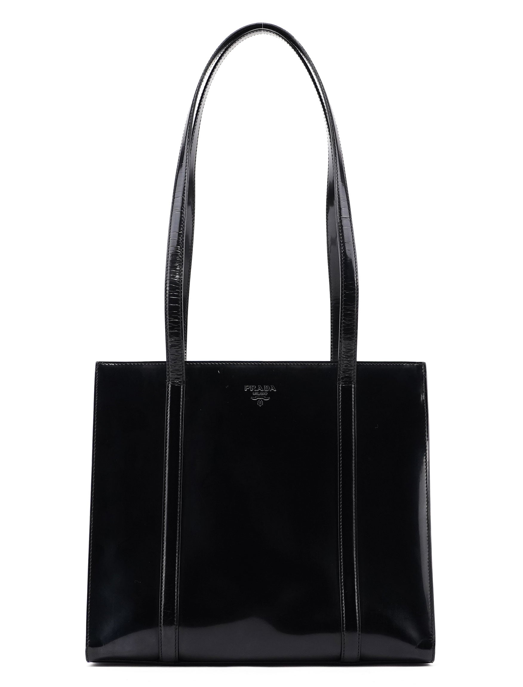 1995 Black Spazzolato Tote Bag