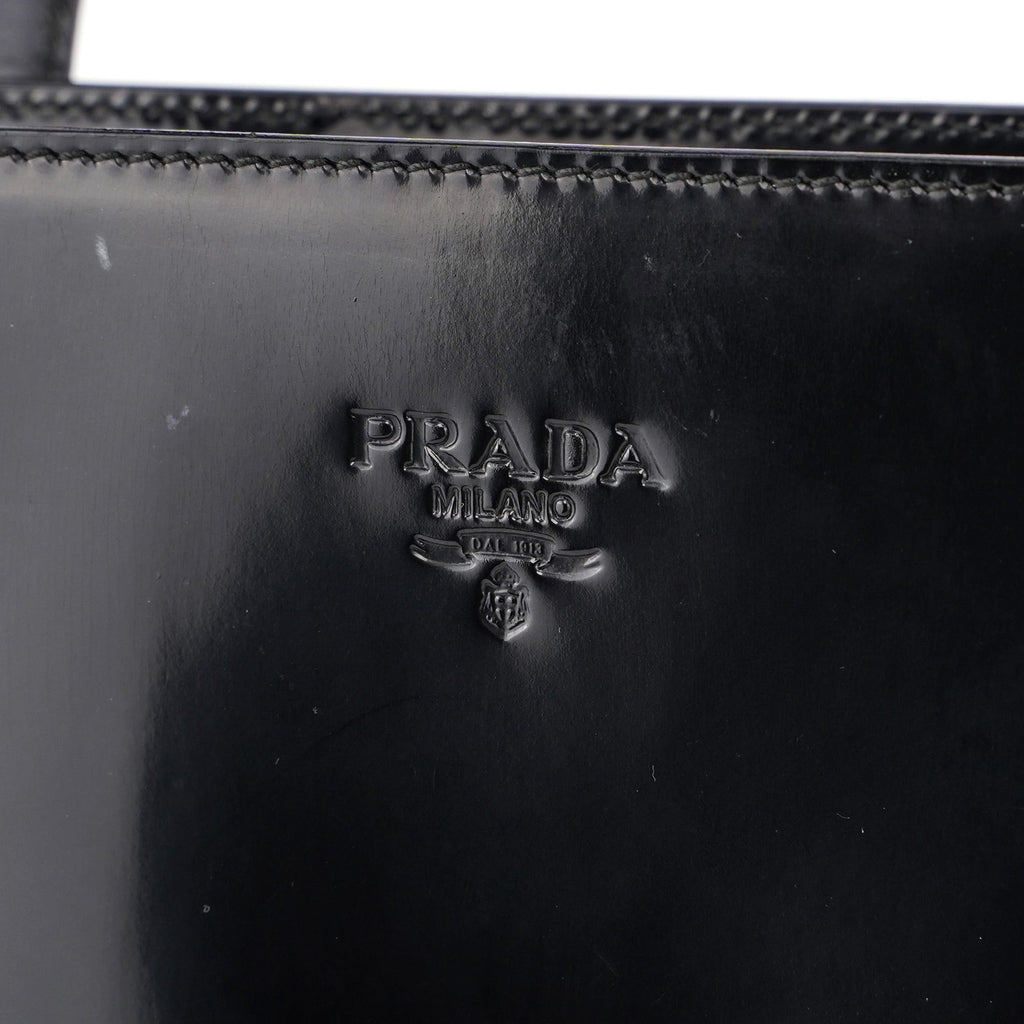 1995 Black Spazzolato Tote Bag