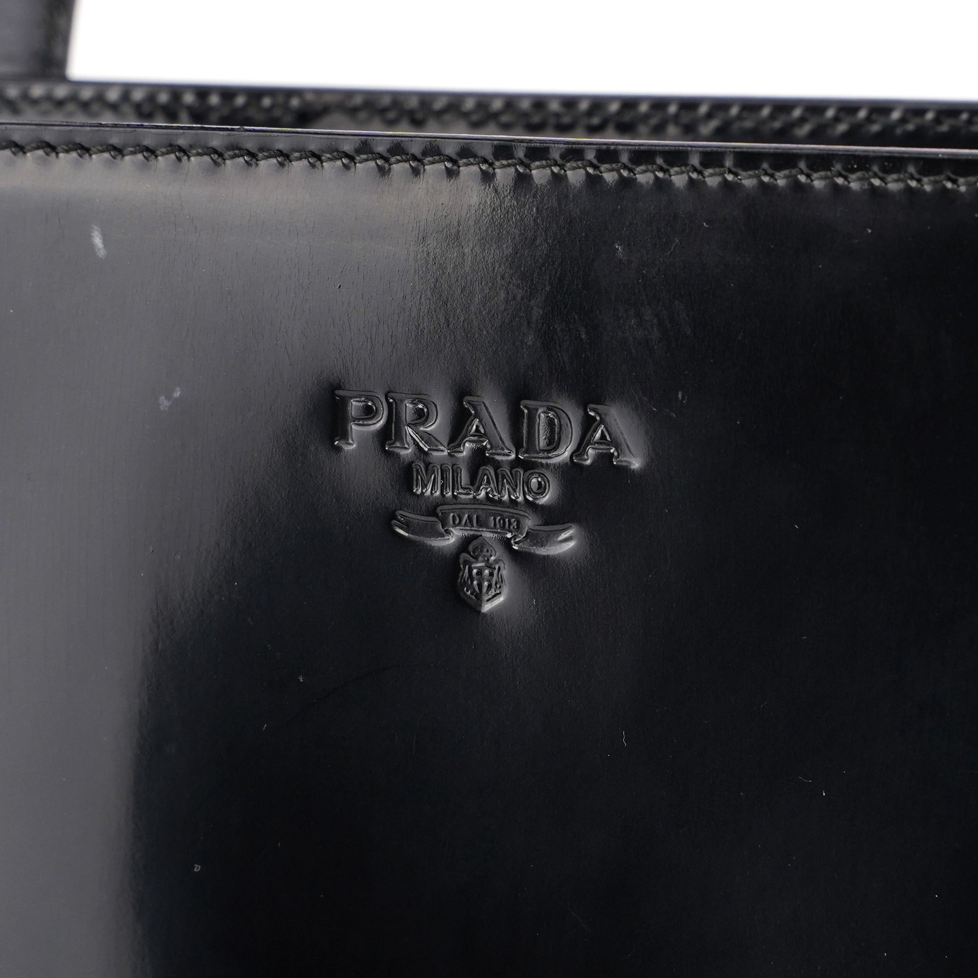1995 Black Spazzolato Tote Bag