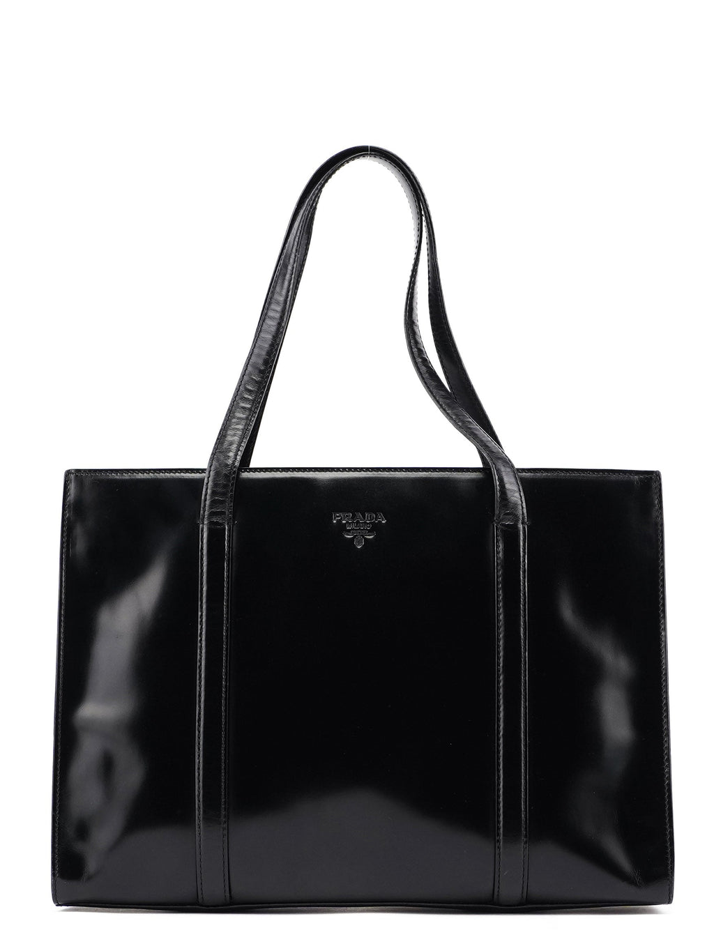 1995 Black Spazzolato Tote Bag