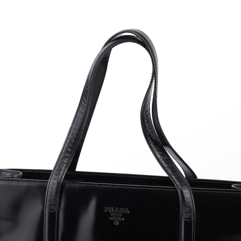 1995 Black Spazzolato Tote Bag