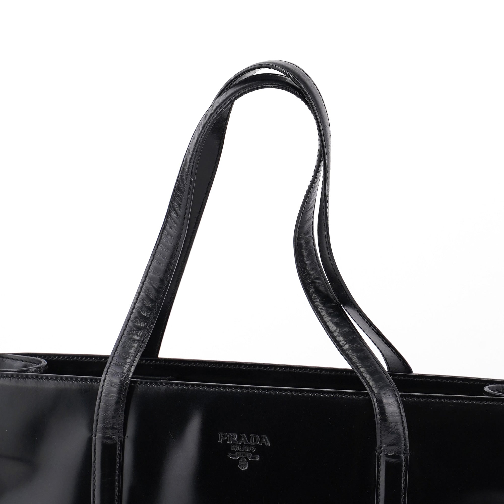 1995 Black Spazzolato Tote Bag