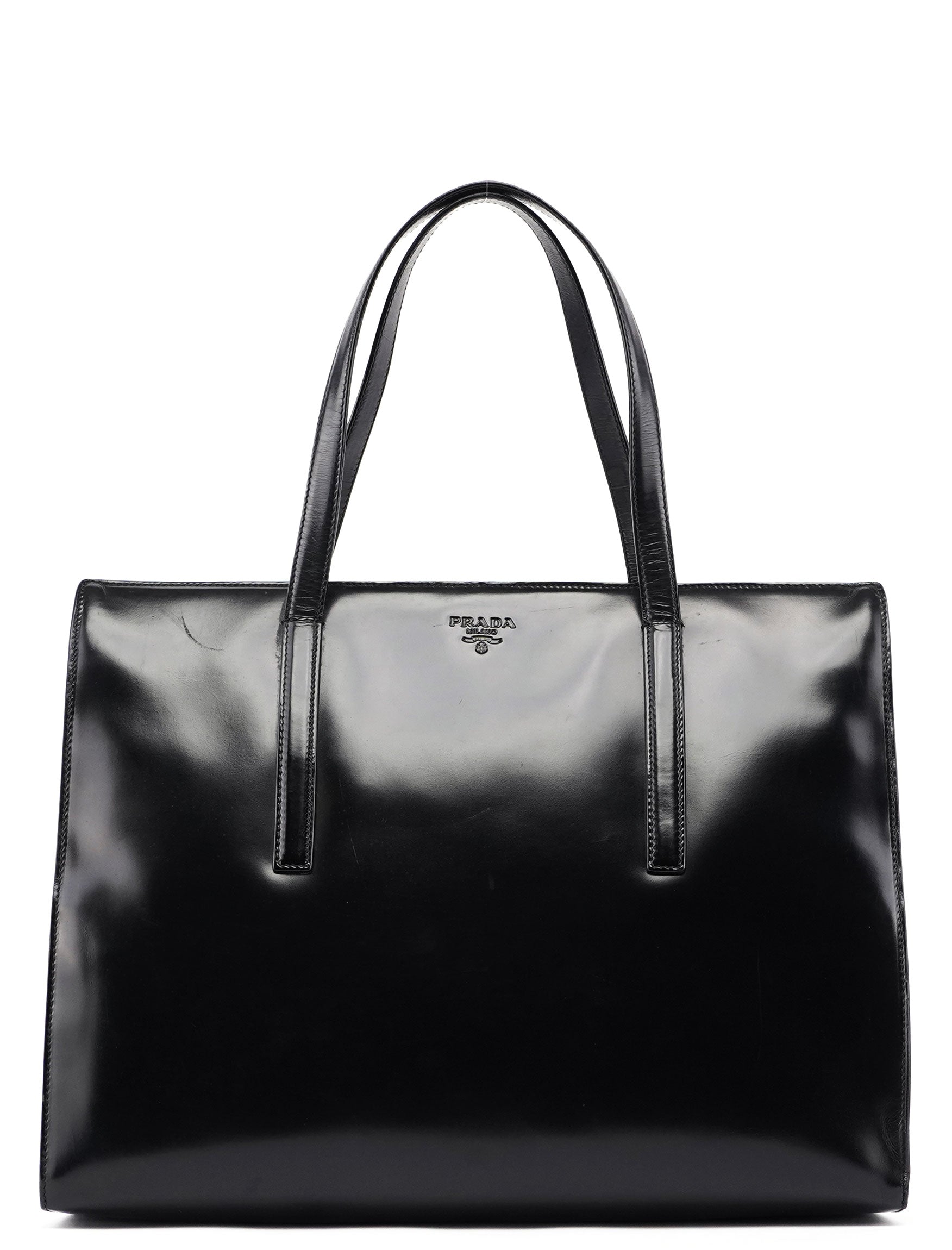 1995 Black Spazzolato Tote Bag