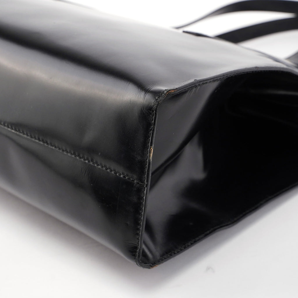 1995 Black Spazzolato Tote Bag