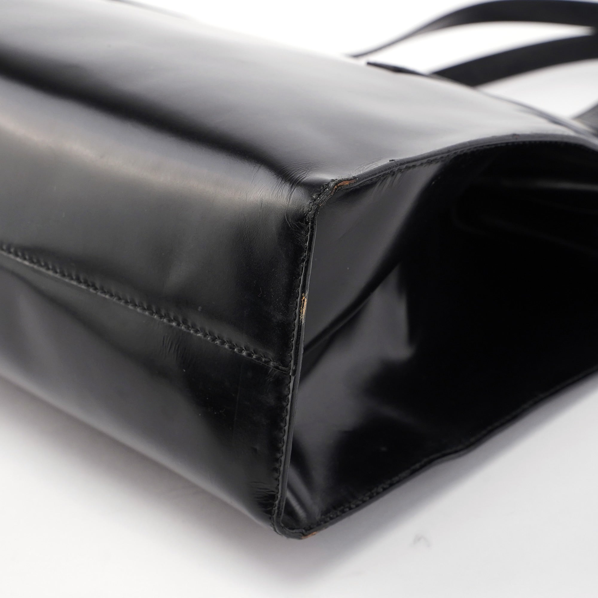 1995 Black Spazzolato Tote Bag