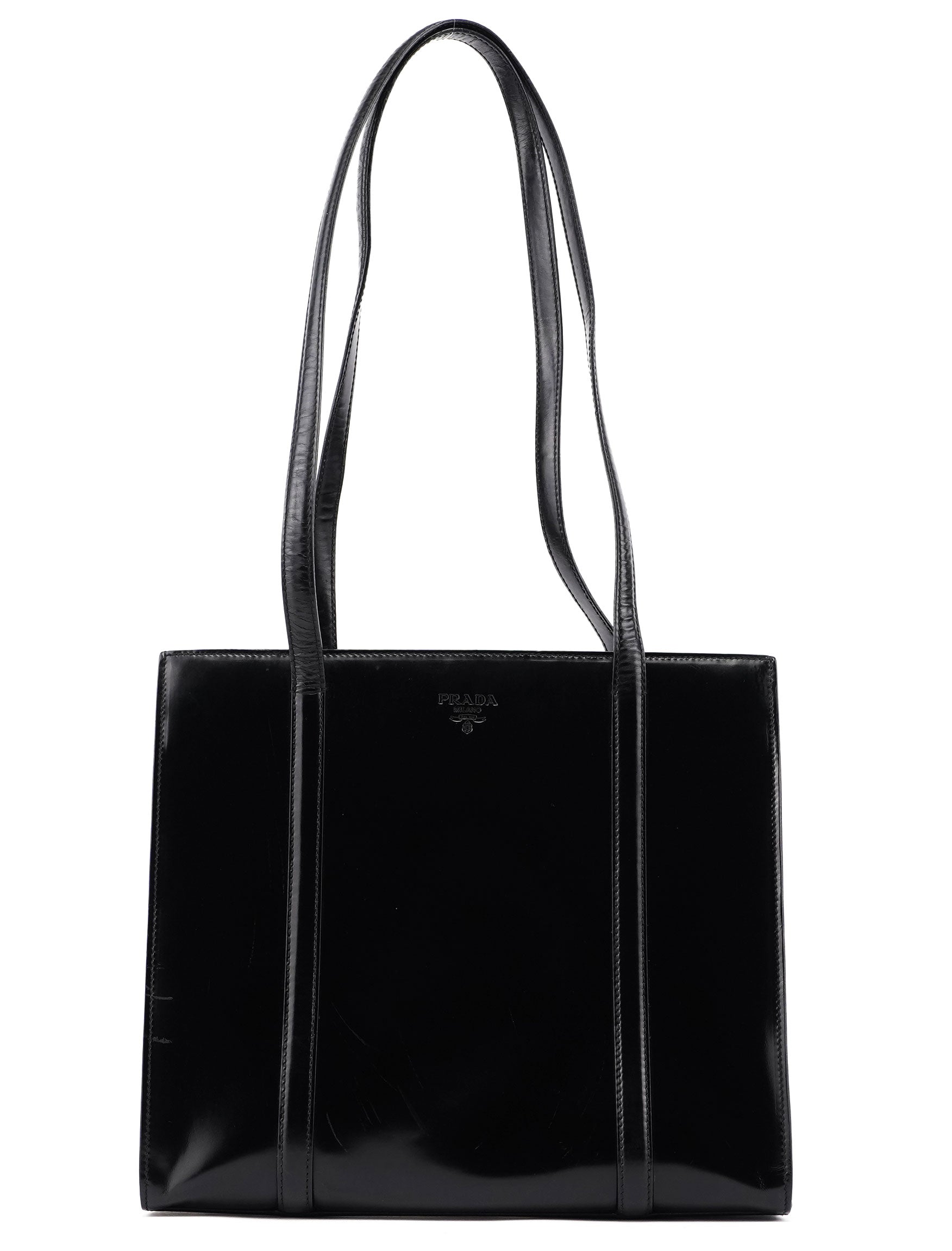 1995 Black Spazzolato Tote Bag