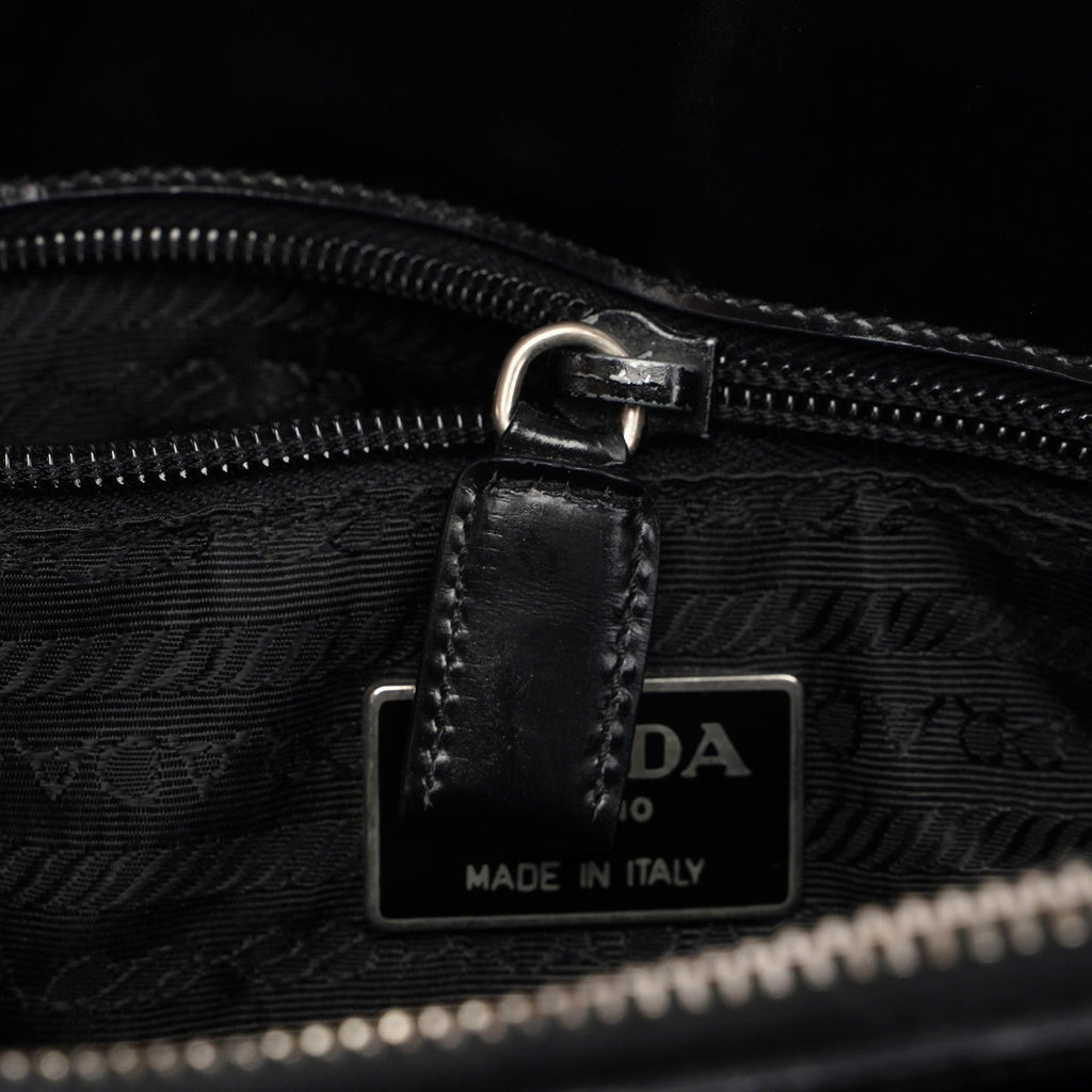 1995 Black Spazzolato Tote Bag