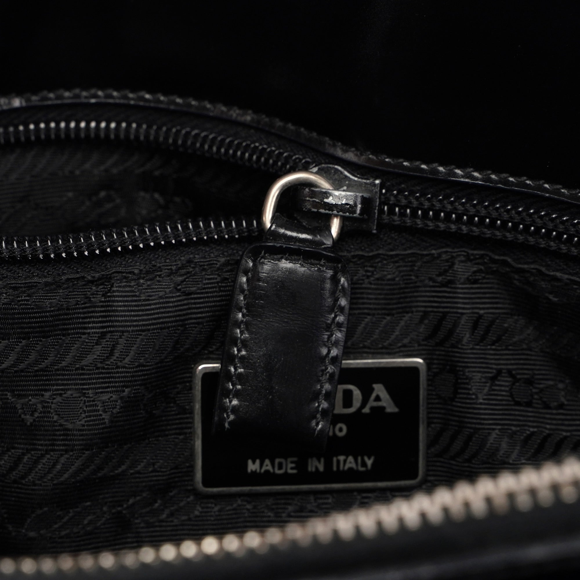 1995 Black Spazzolato Tote Bag
