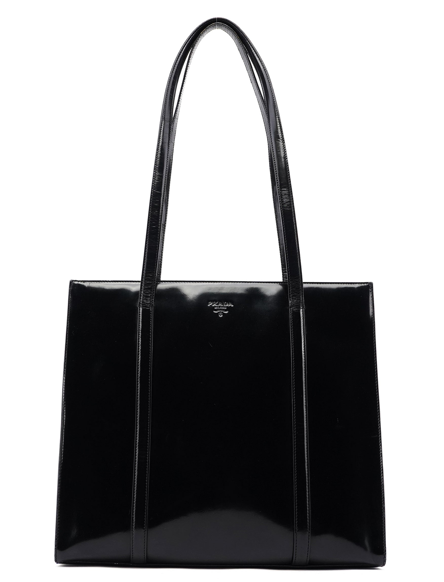1995 Black Spazzolato Tote Bag