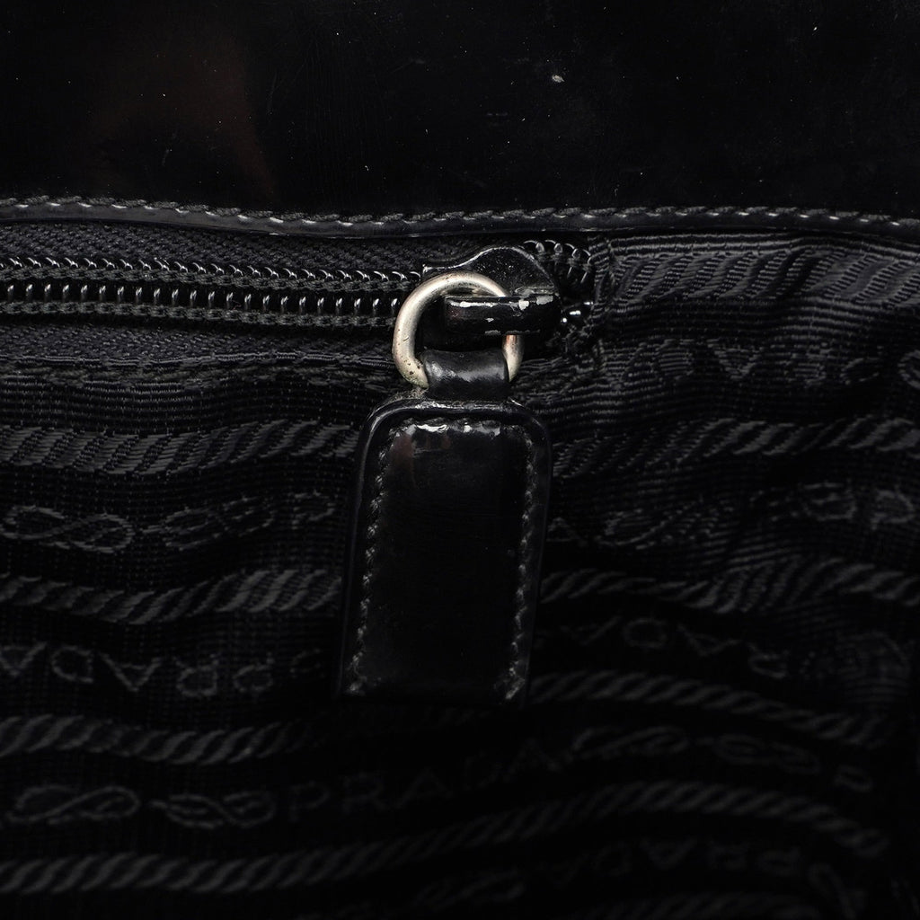 1995 Black Spazzolato Tote Bag
