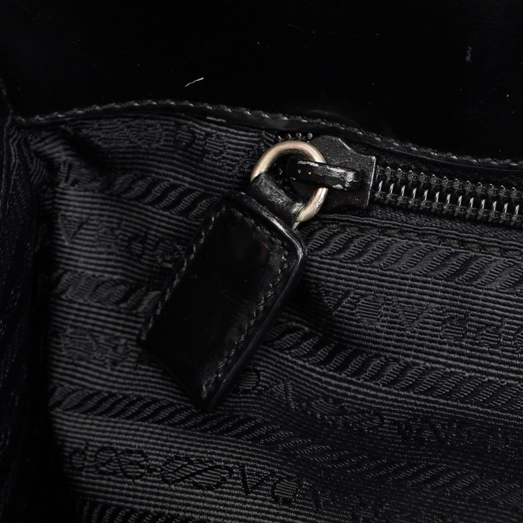 1995 Black Spazzolato Tote Bag