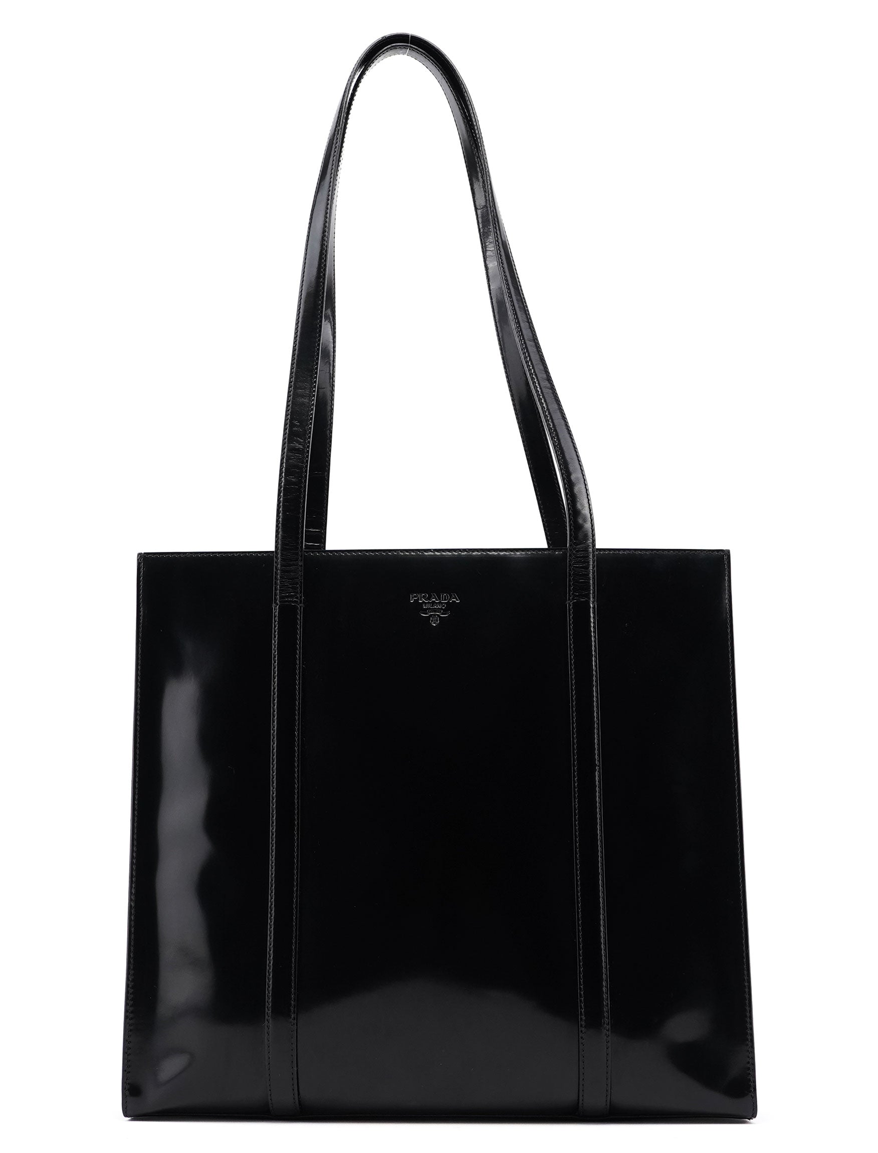 1995 Black Spazzolato Tote Bag