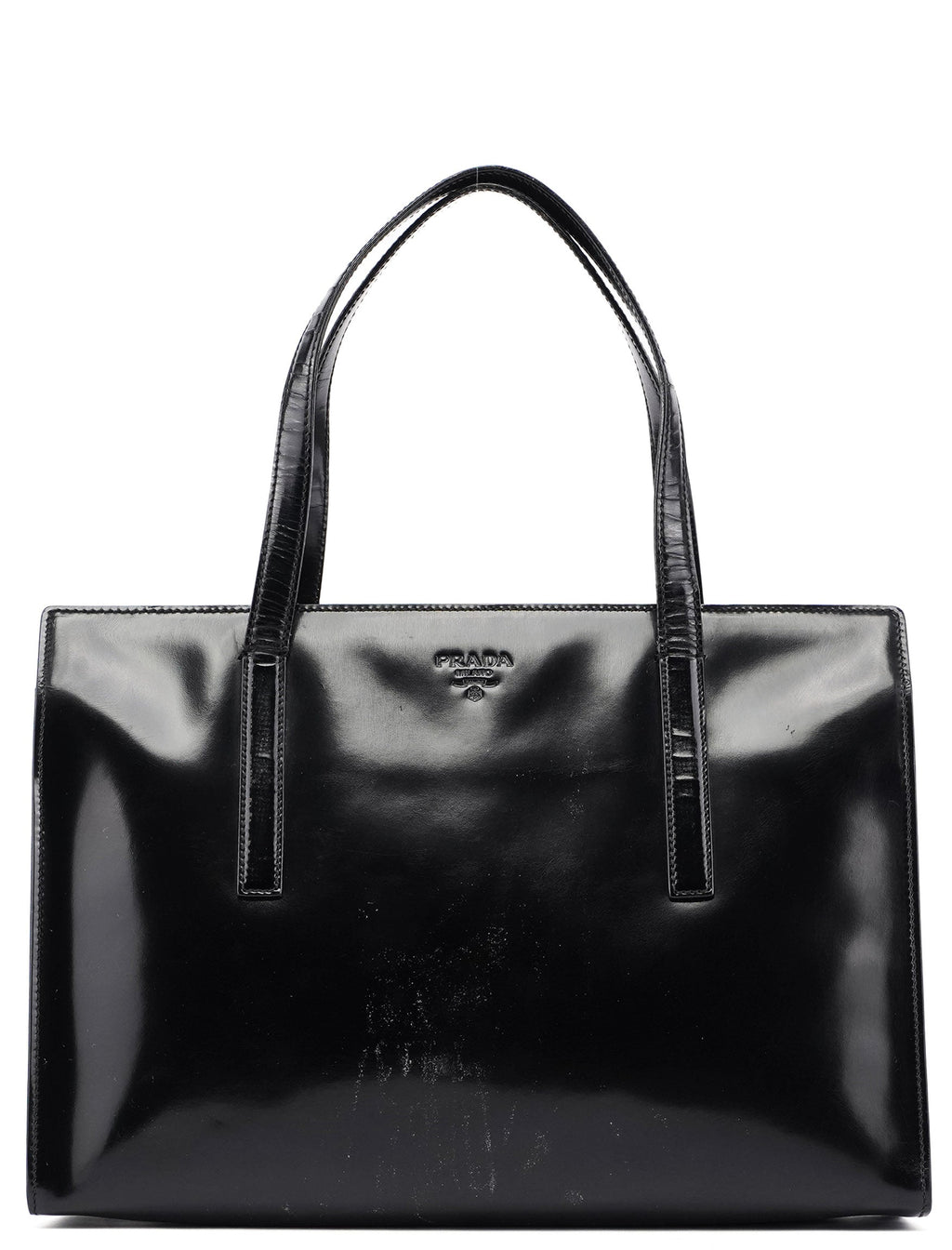1995 Black Spazzolato Tote Bag