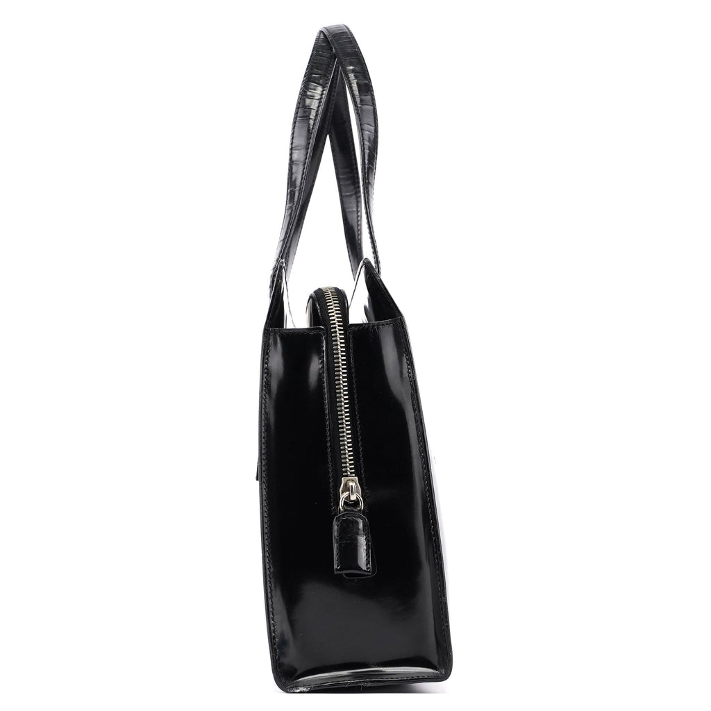 1995 Black Spazzolato Tote Bag