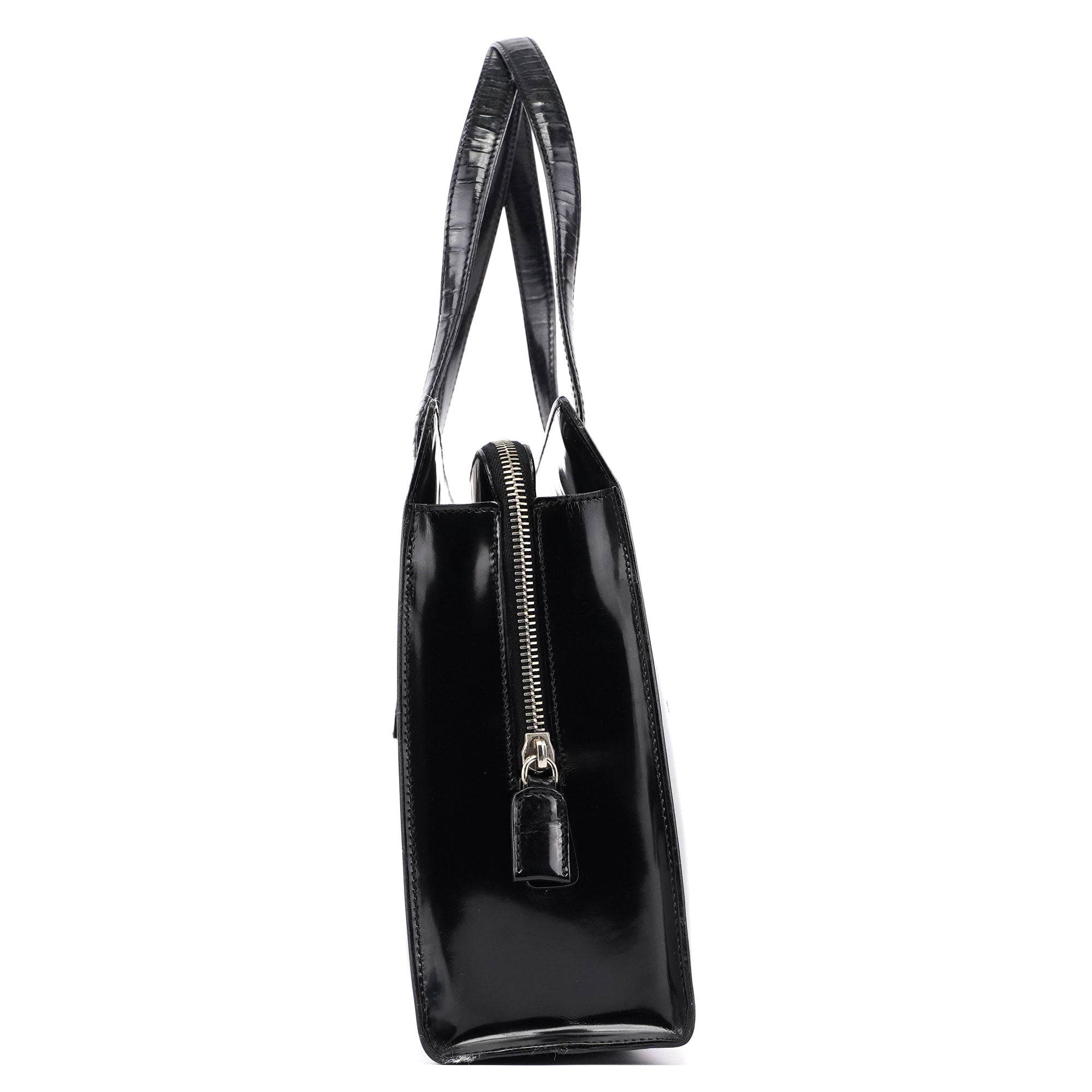 1995 Black Spazzolato Tote Bag