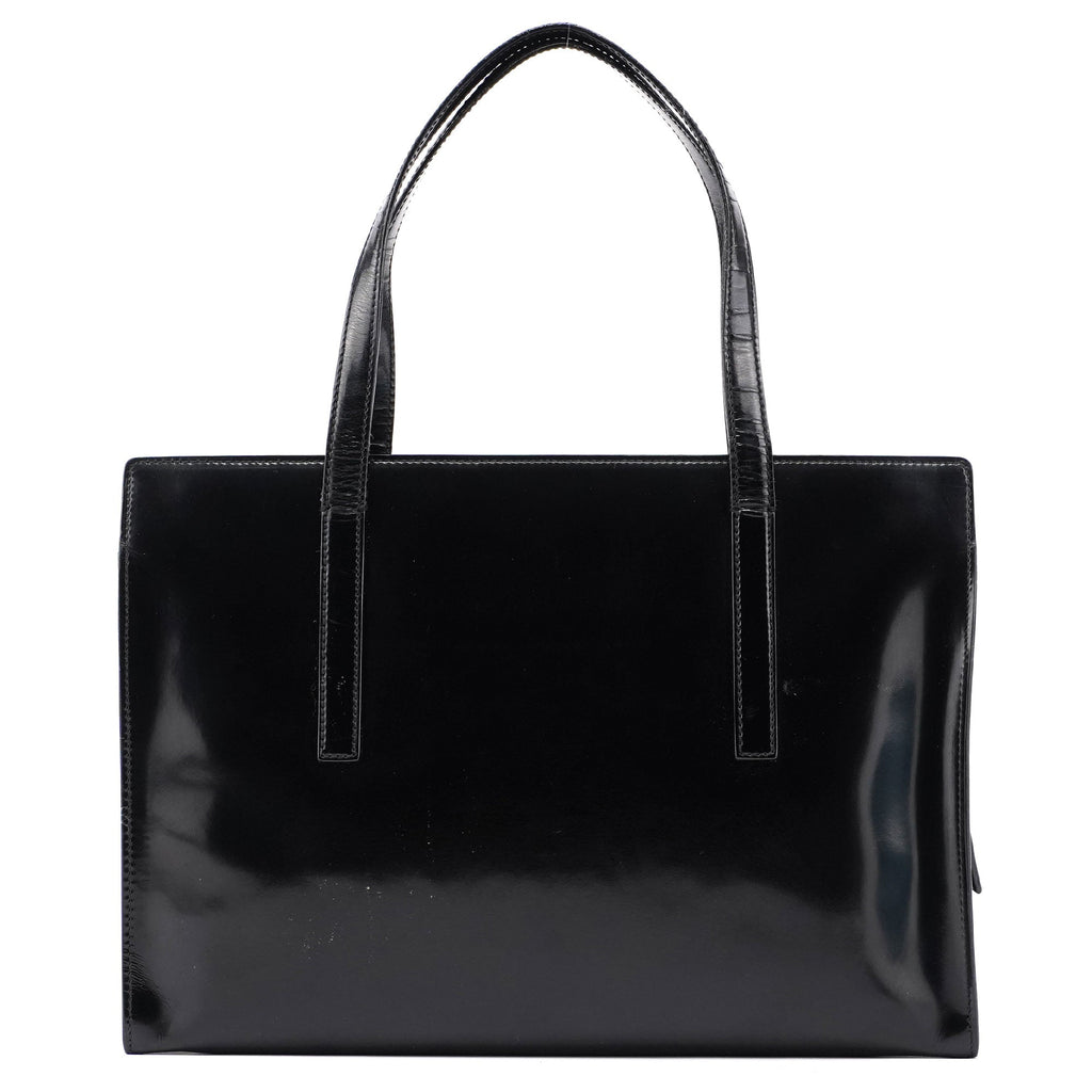 1995 Black Spazzolato Tote Bag
