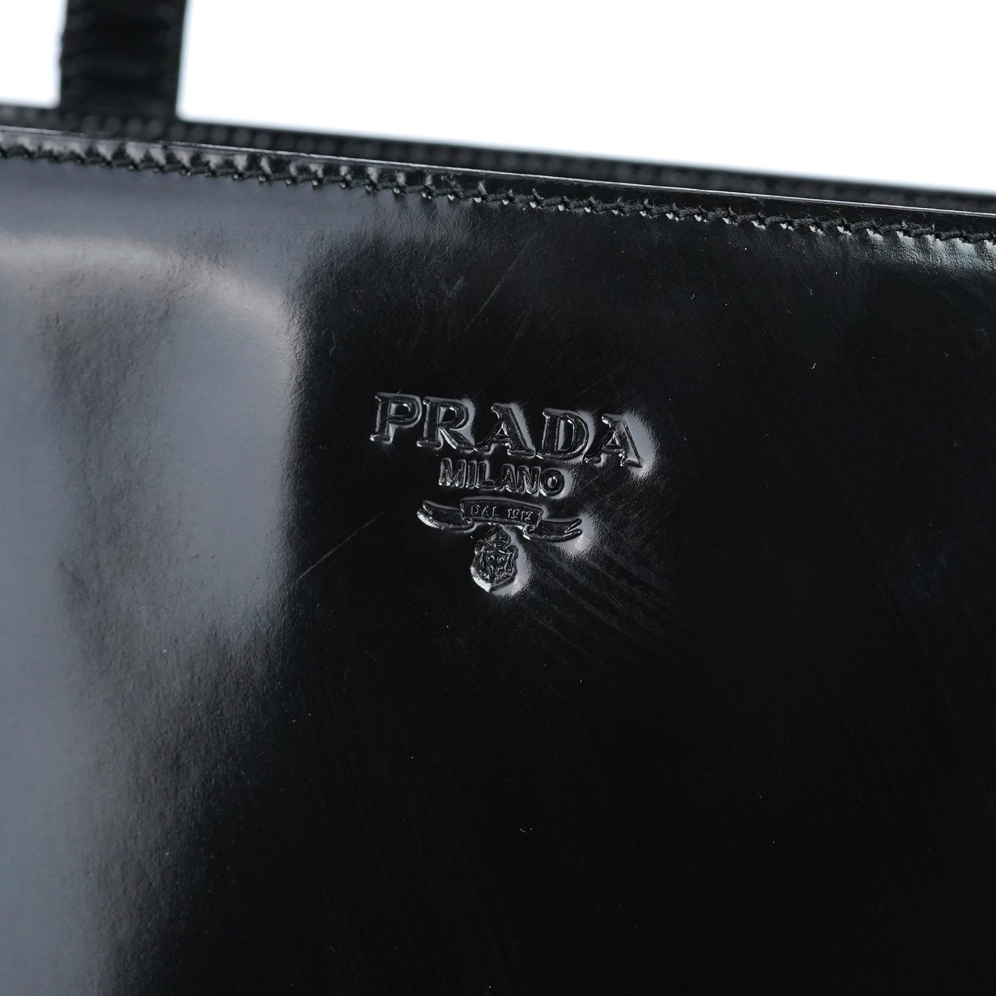 1995 Black Spazzolato Tote Bag