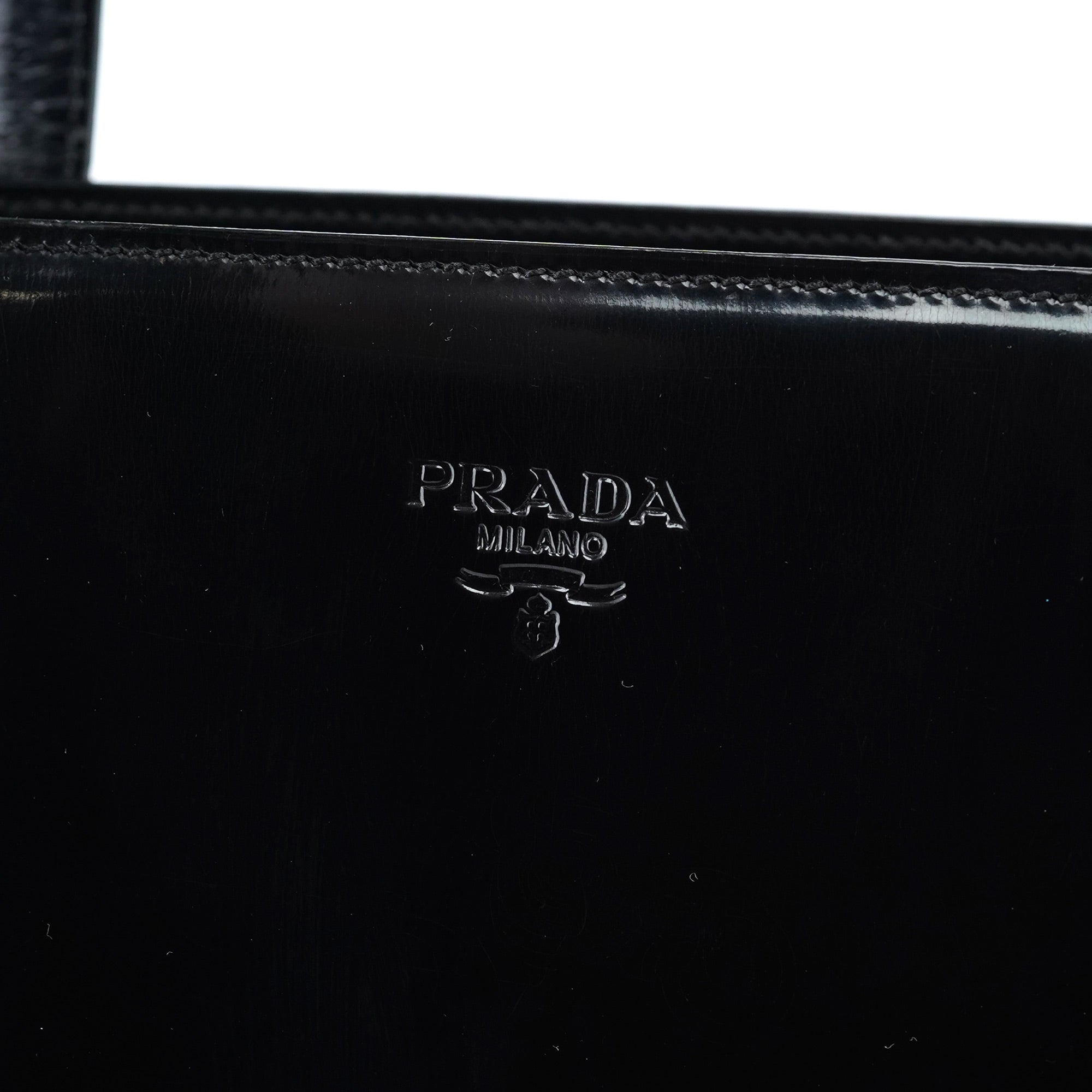 1995 Black Spazzolato Tote Bag