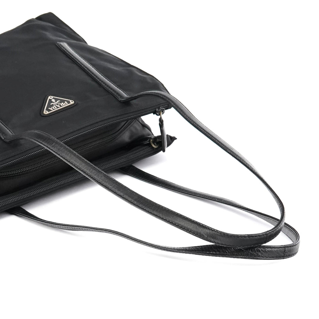 1995 Black Tessuto Trend Nappa Nylon Tote Bag
