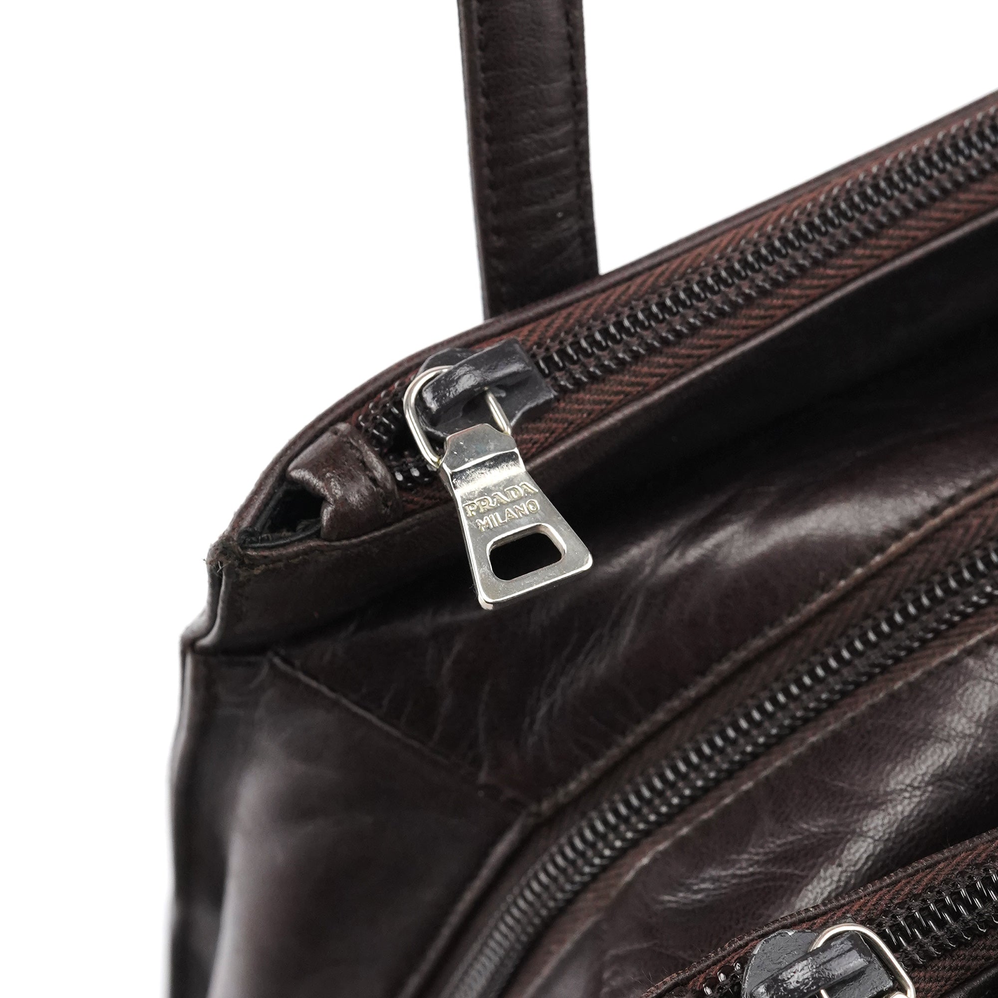 1995 Brown Nappa Sport Leather Tote Bag