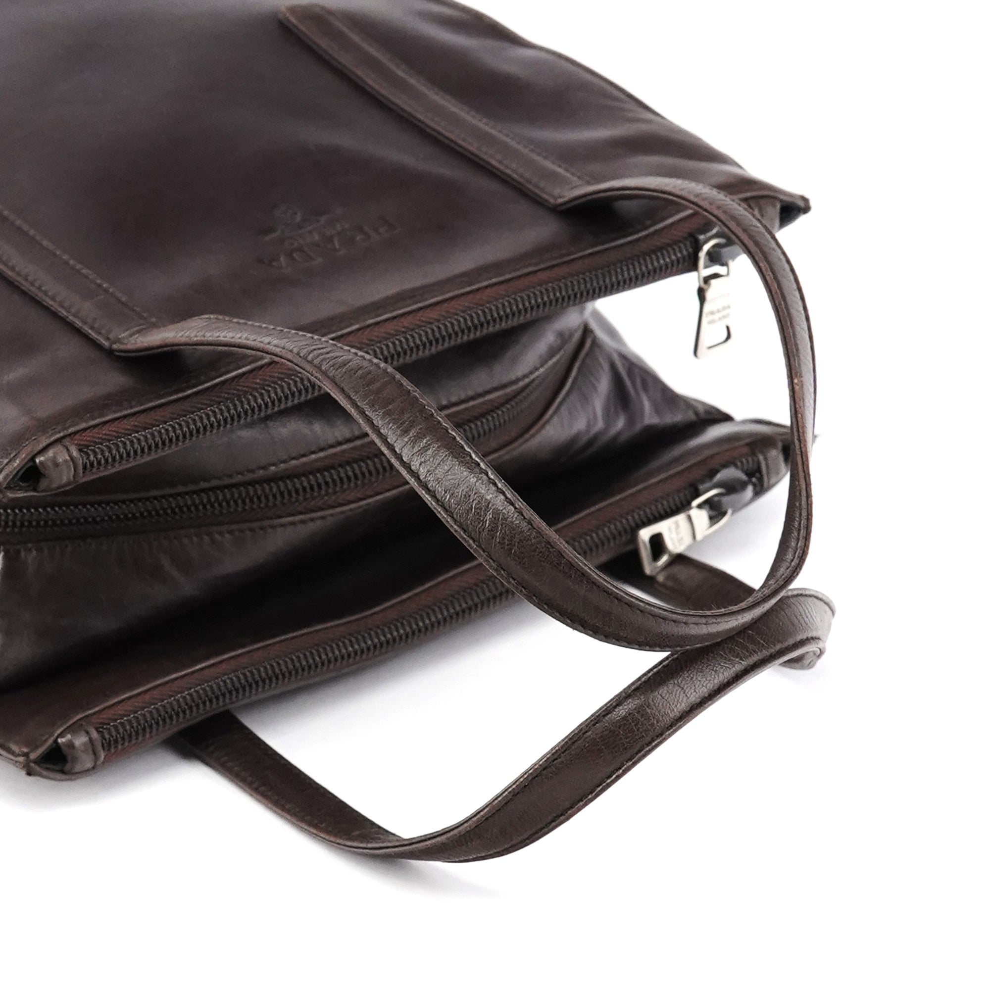 1995 Brown Nappa Sport Leather Tote Bag
