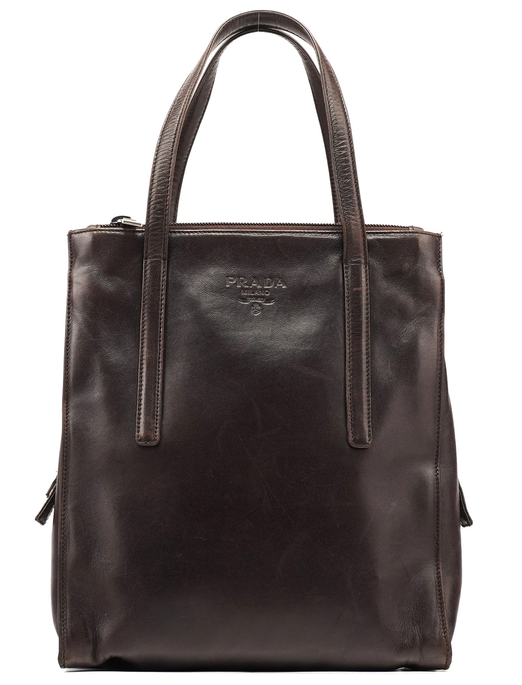 1995 Brown Nappa Sport Leather Tote Bag