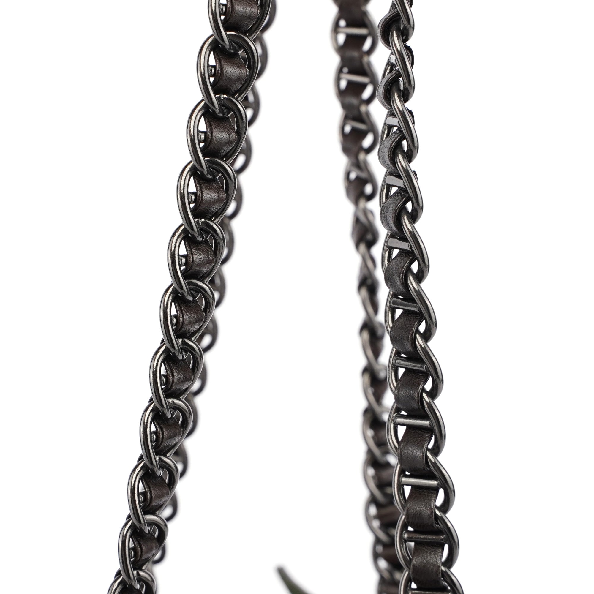 1995 Brown Nappa Tessuto Chain Tote