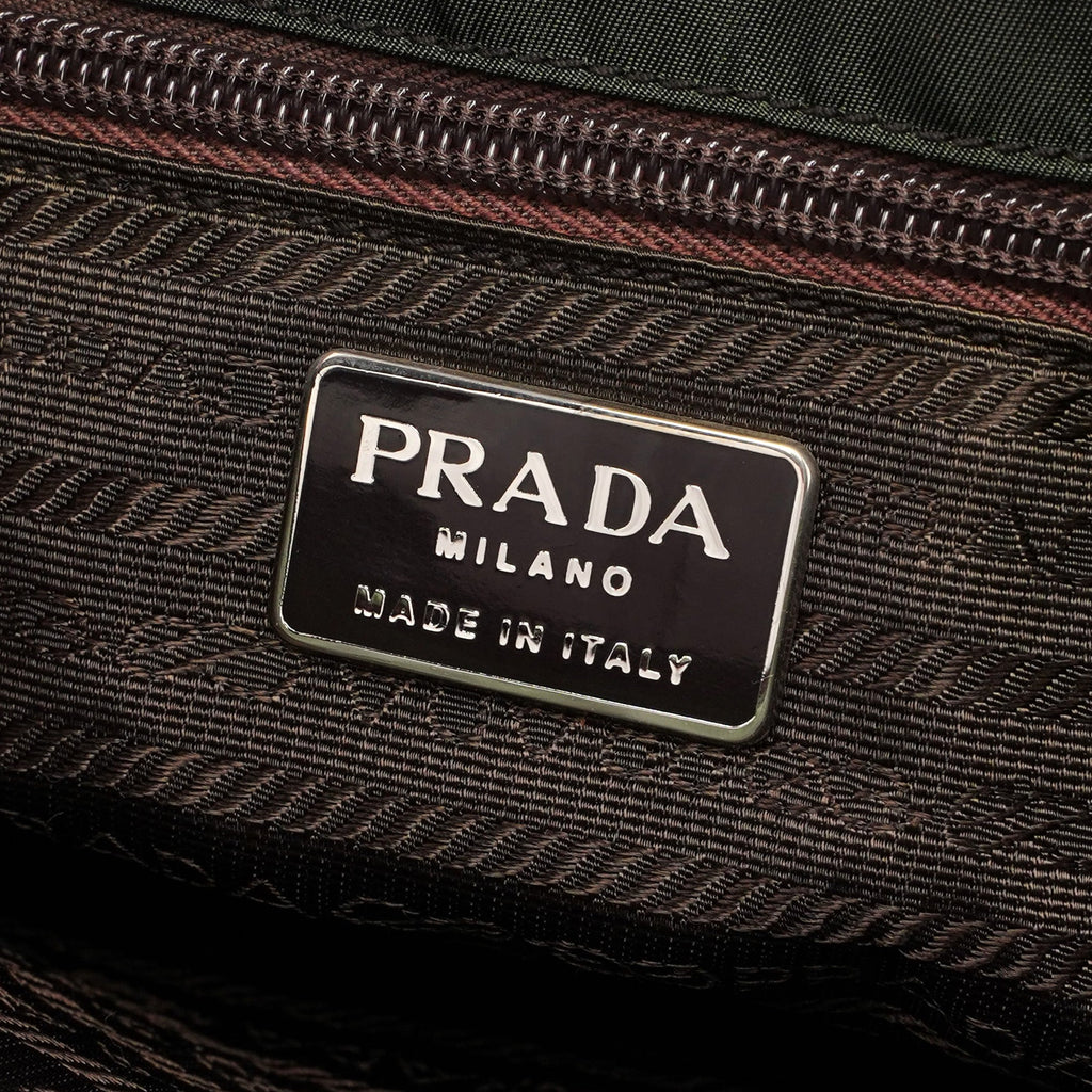 1995 Brown Nappa Tessuto Chain Tote