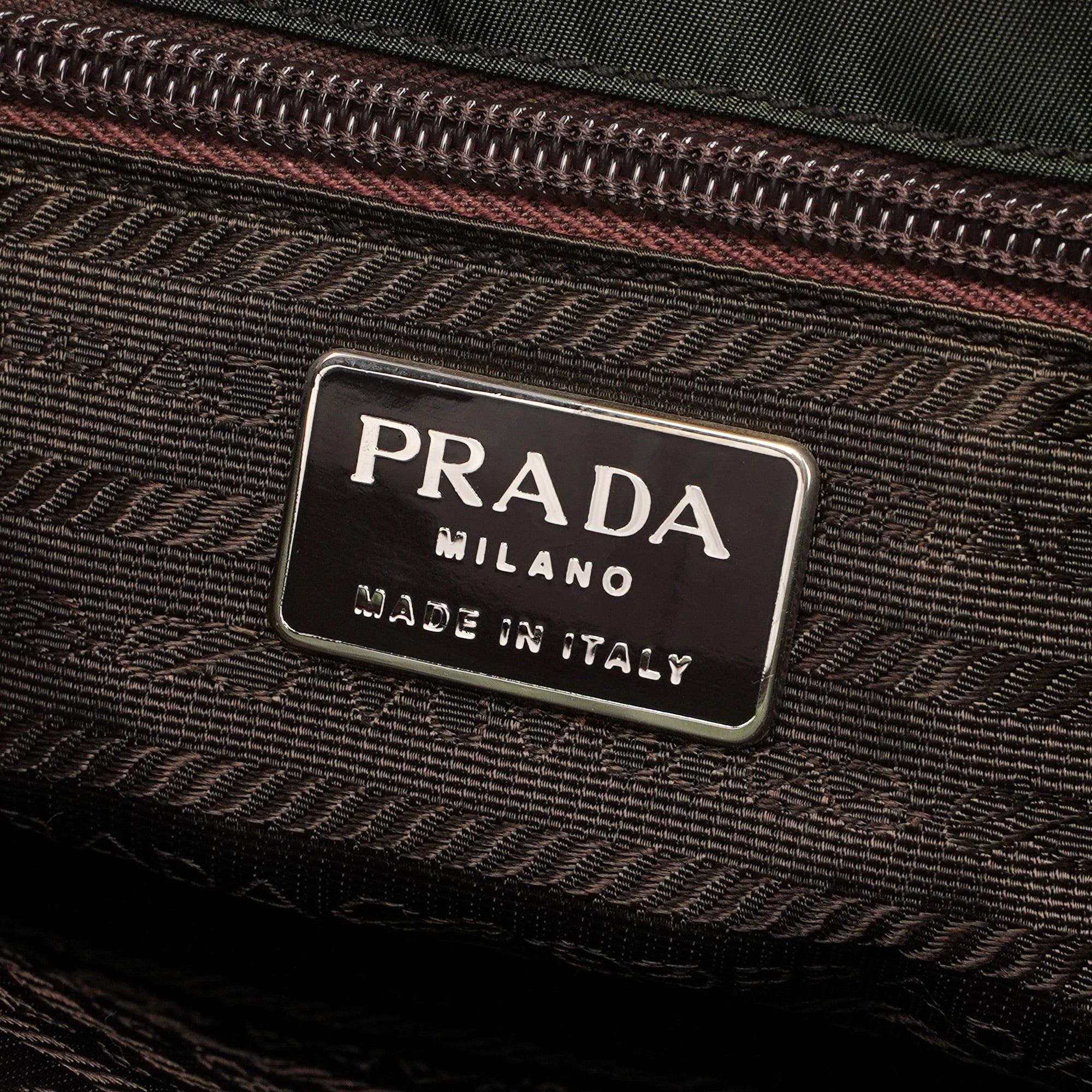 1995 Brown Nappa Tessuto Chain Tote