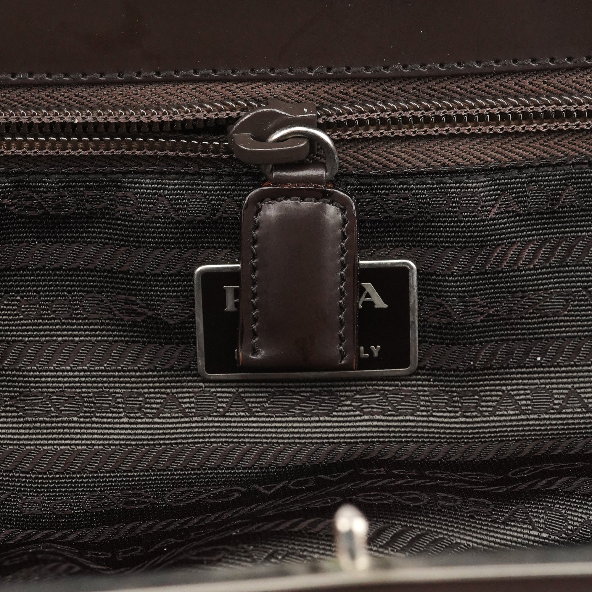 1995 Brown Spazzolato Sport Clutch Tote Bag