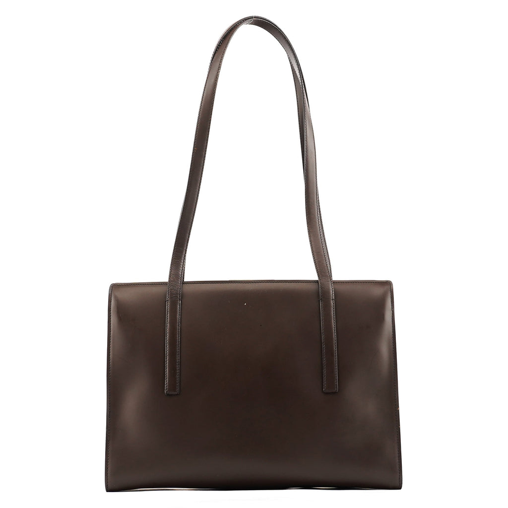 1995 Brown Spazzolato Sport Clutch Tote Bag