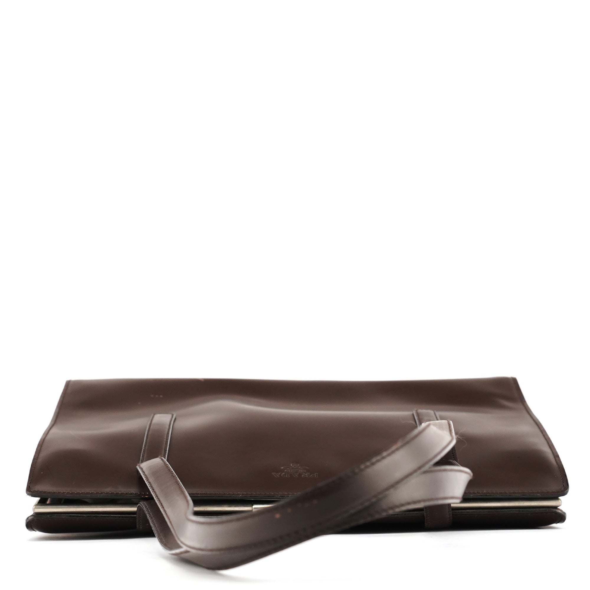 1995 Brown Spazzolato Sport Clutch Tote Bag