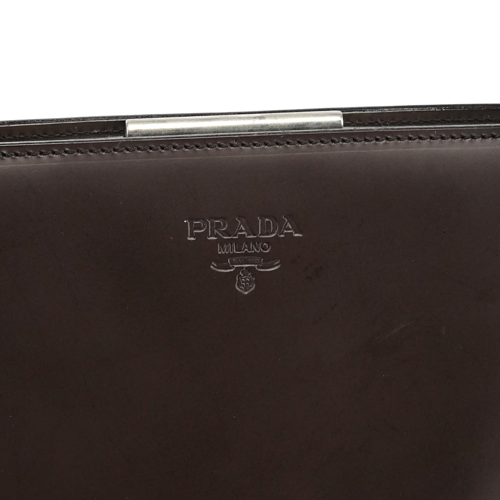 1995 Brown Spazzolato Sport Clutch Tote Bag