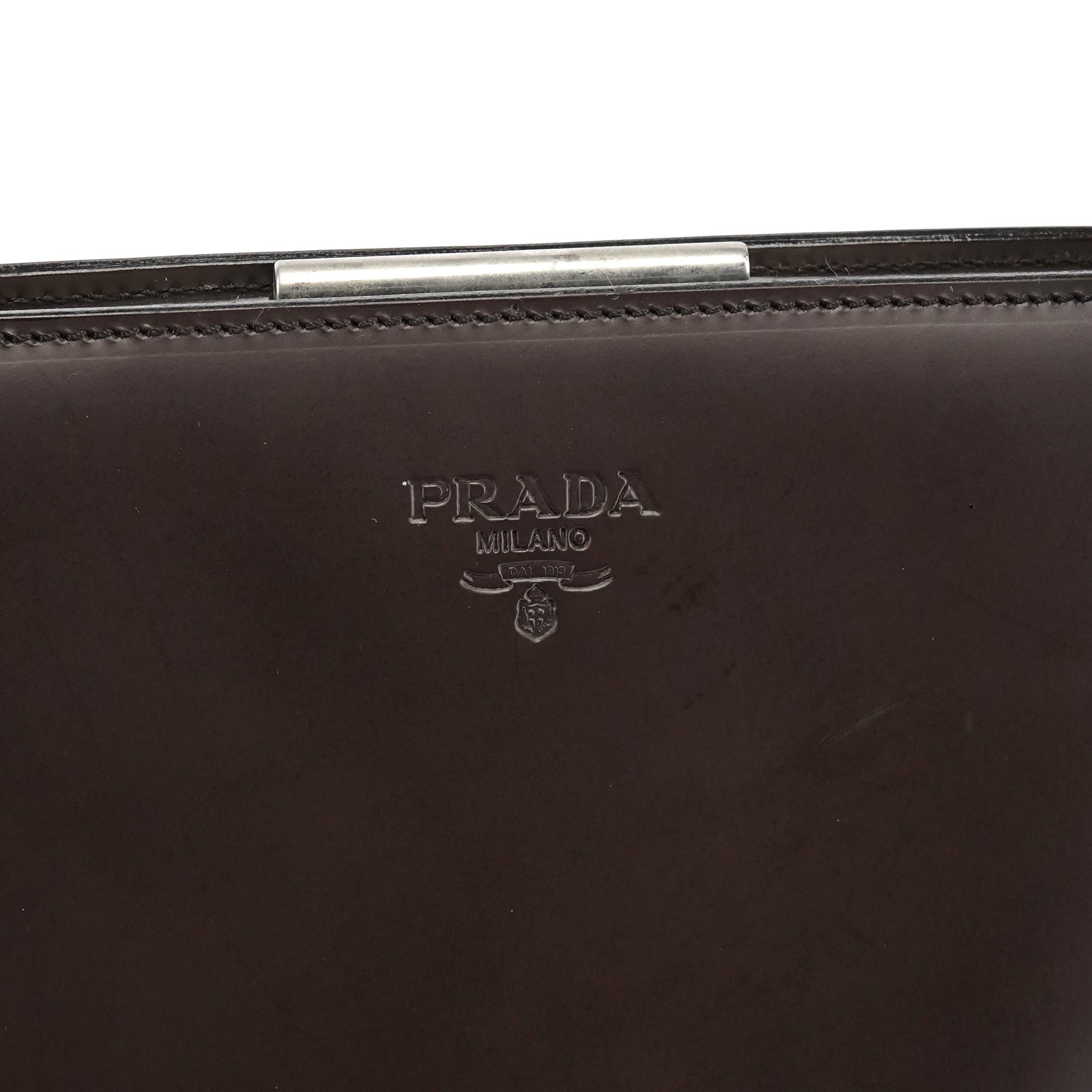 1995 Brown Spazzolato Sport Clutch Tote Bag