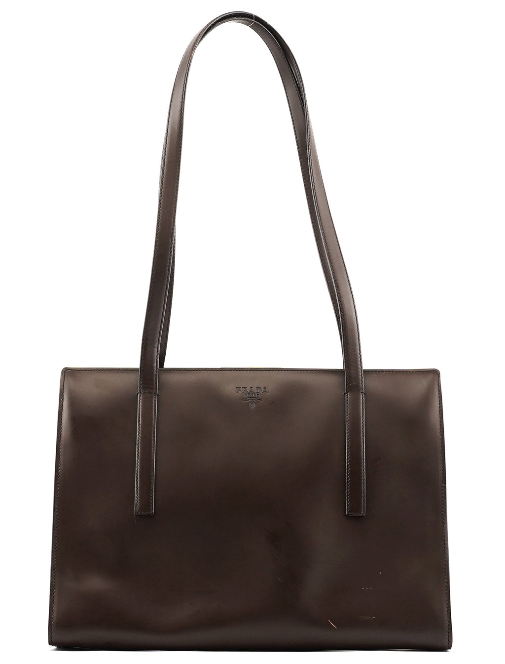 1995 Brown Spazzolato Sport Clutch Tote Bag