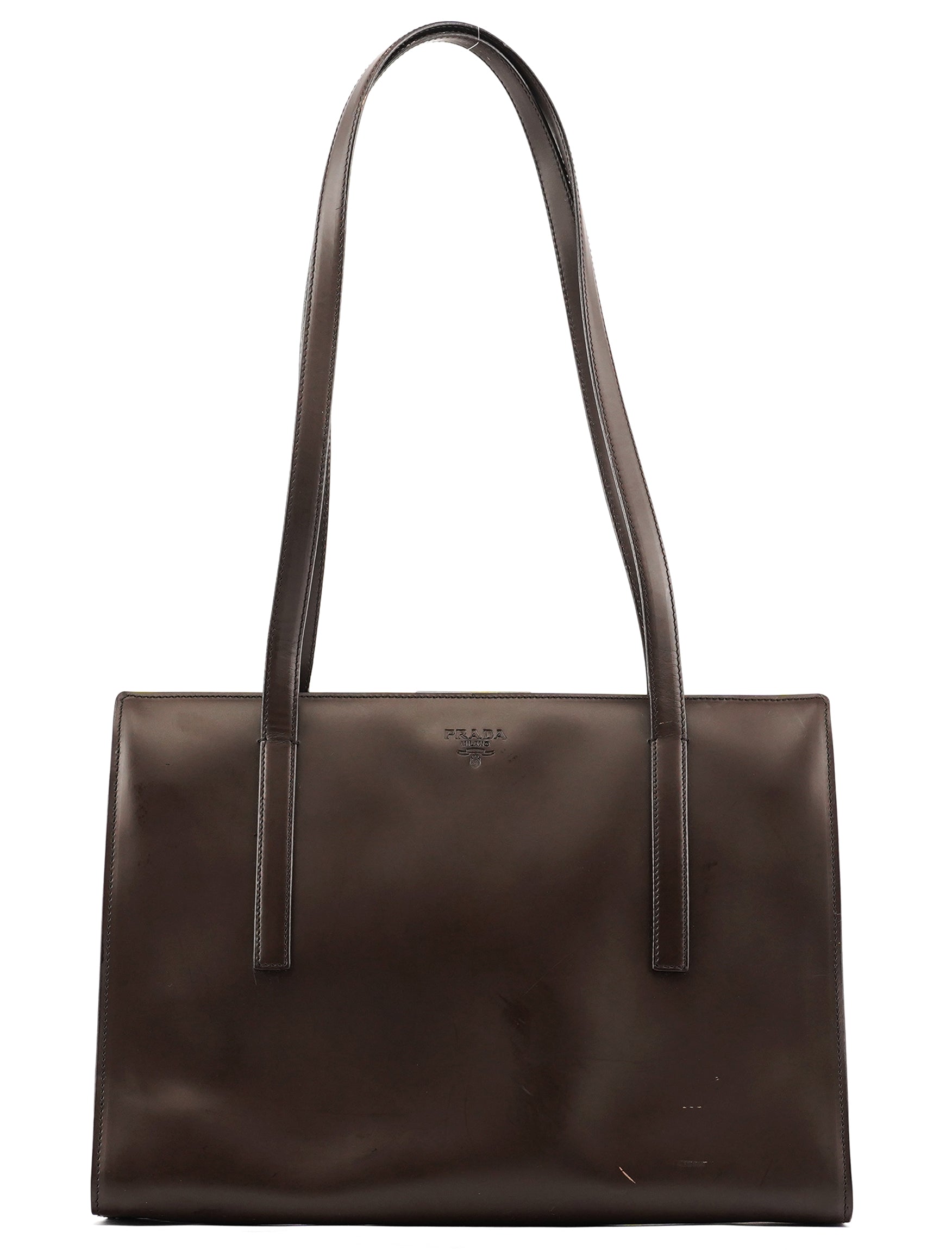 1995 Brown Spazzolato Sport Clutch Tote Bag
