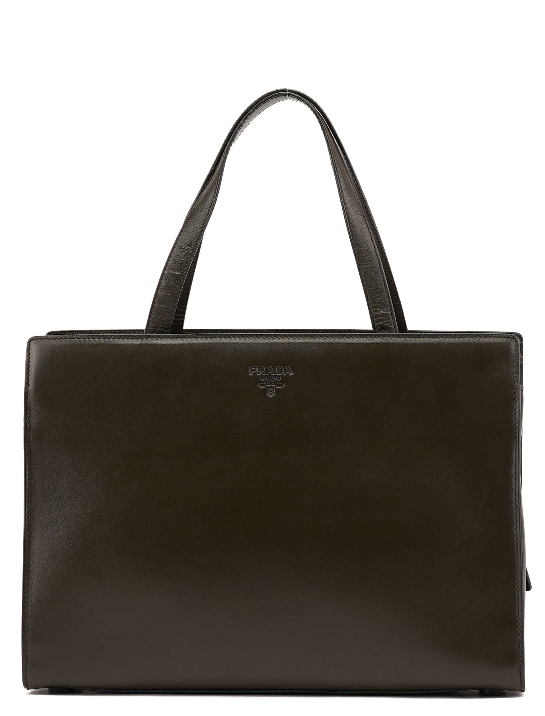 1995 Olive Green Calfskin Tote Bag