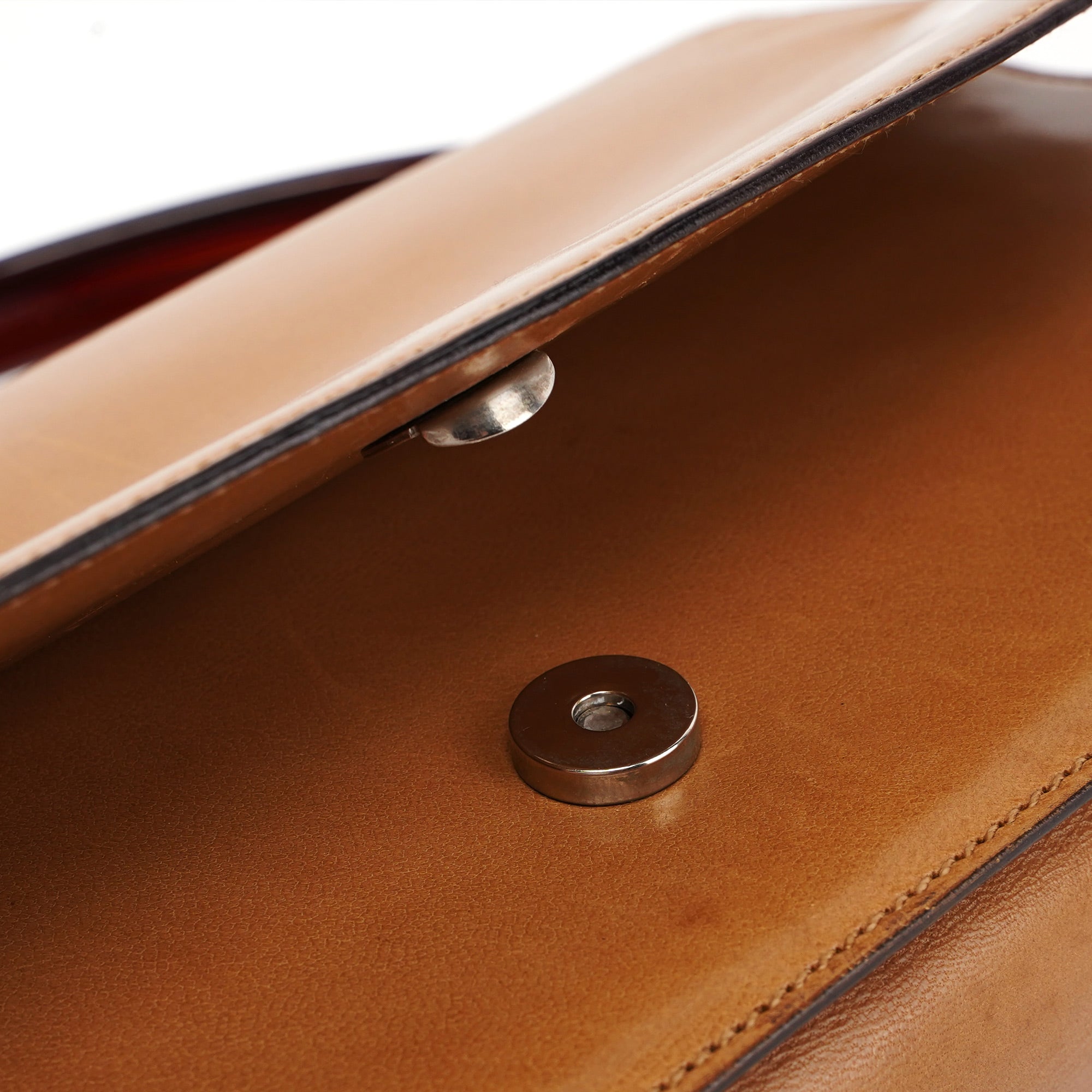 1996 Beige Madras Swing Top Handle Bag