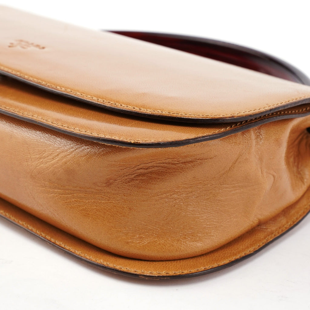 1996 Beige Madras Swing Top Handle Bag
