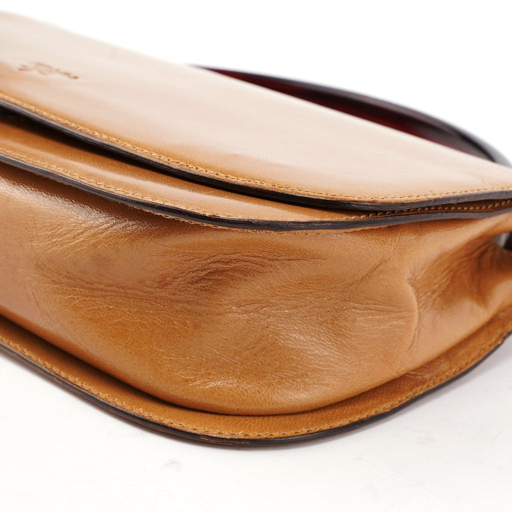 1996 Beige Madras Swing Top Handle Bag