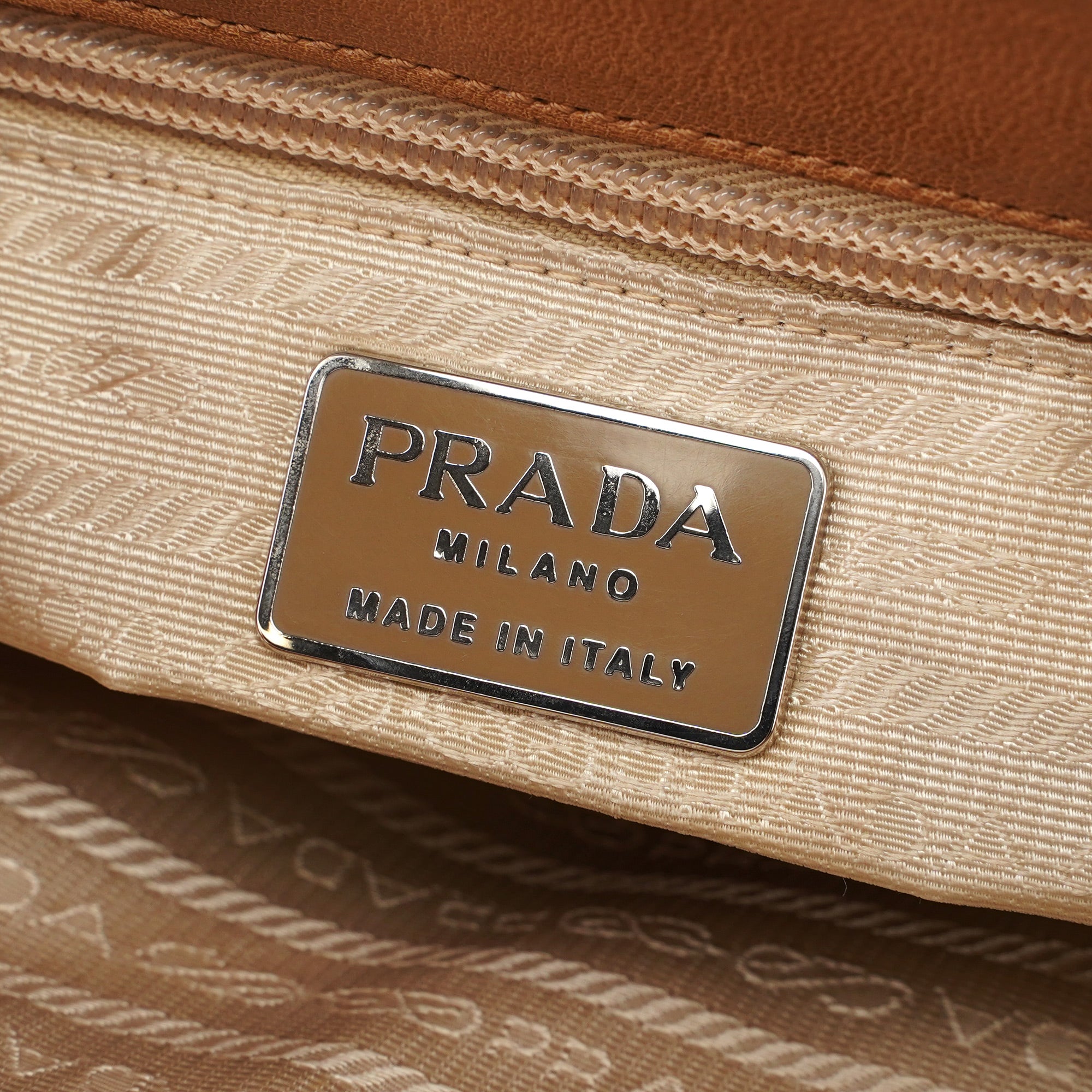 1996 Beige Madras Swing Top Handle Bag