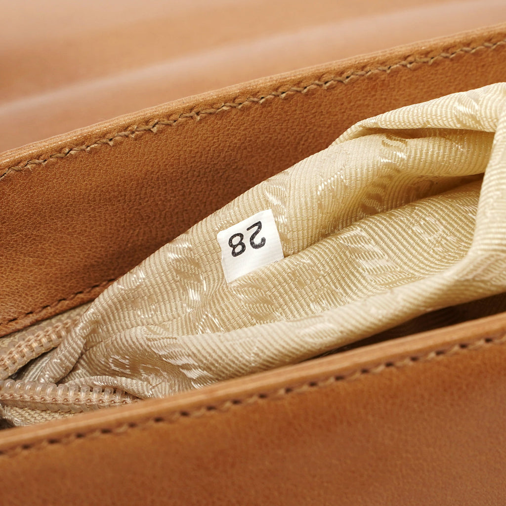 1996 Beige Madras Swing Top Handle Bag