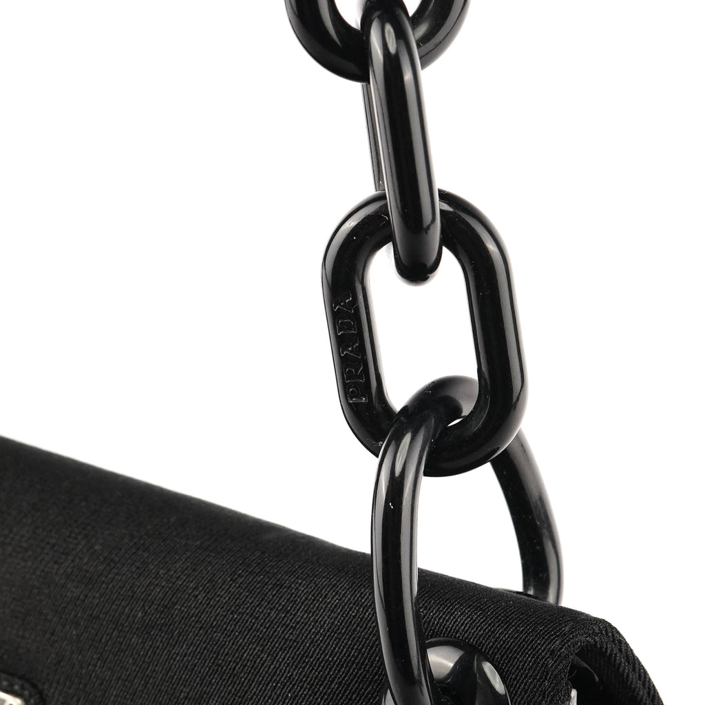 1996 Black Tessuto Swing Nylon Chain Shoulder Bag