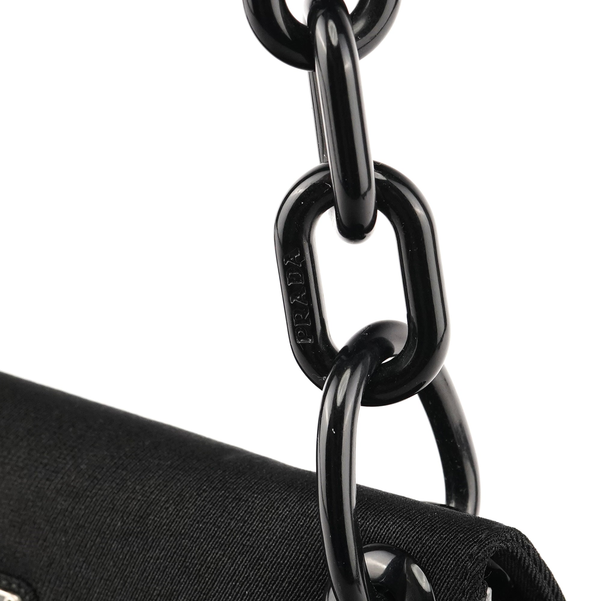 1996 Black Tessuto Swing Nylon Chain Shoulder Bag