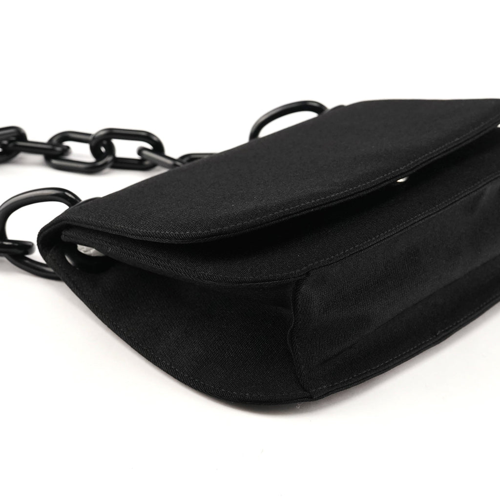 1996 Black Tessuto Swing Nylon Chain Shoulder Bag