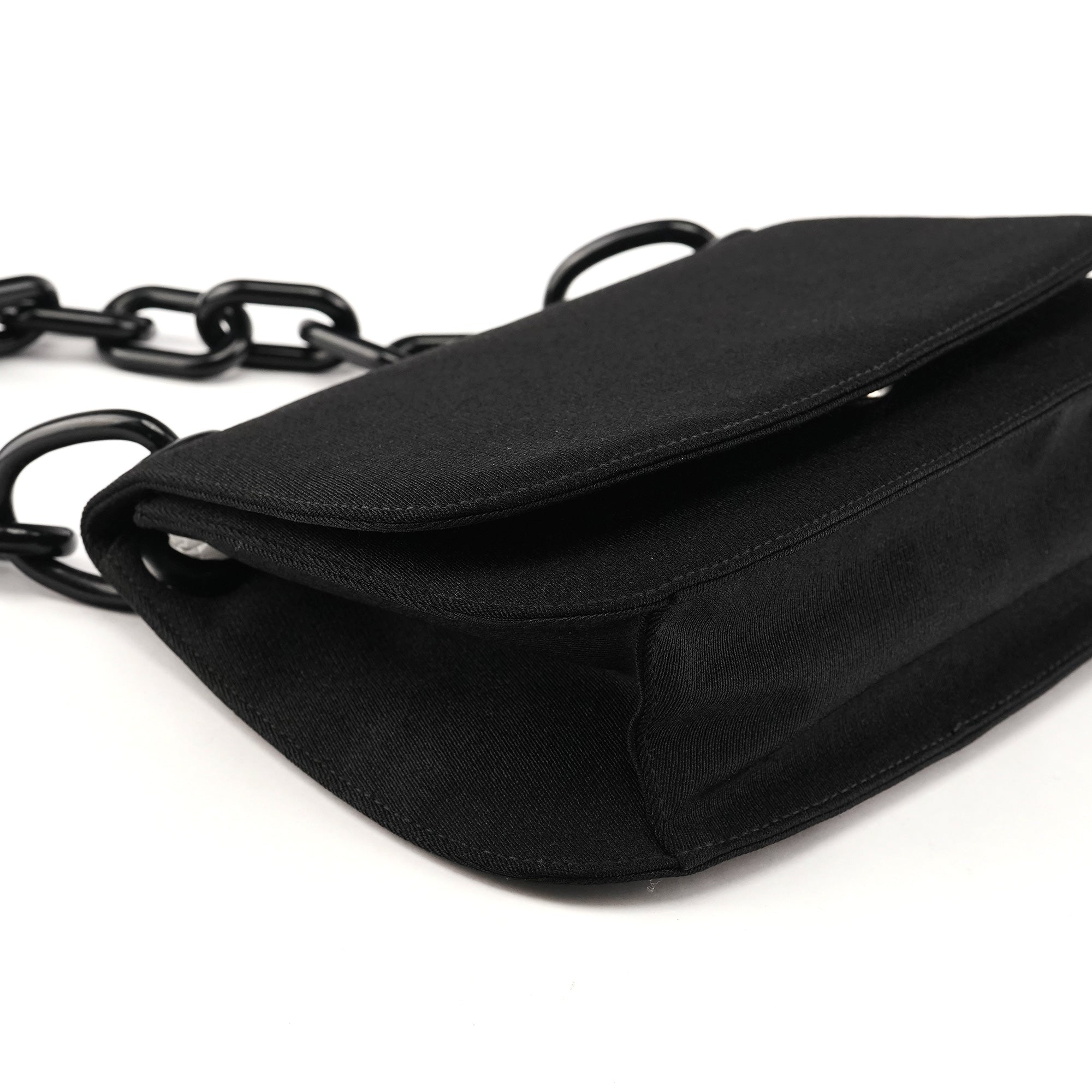 1996 Black Tessuto Swing Nylon Chain Shoulder Bag