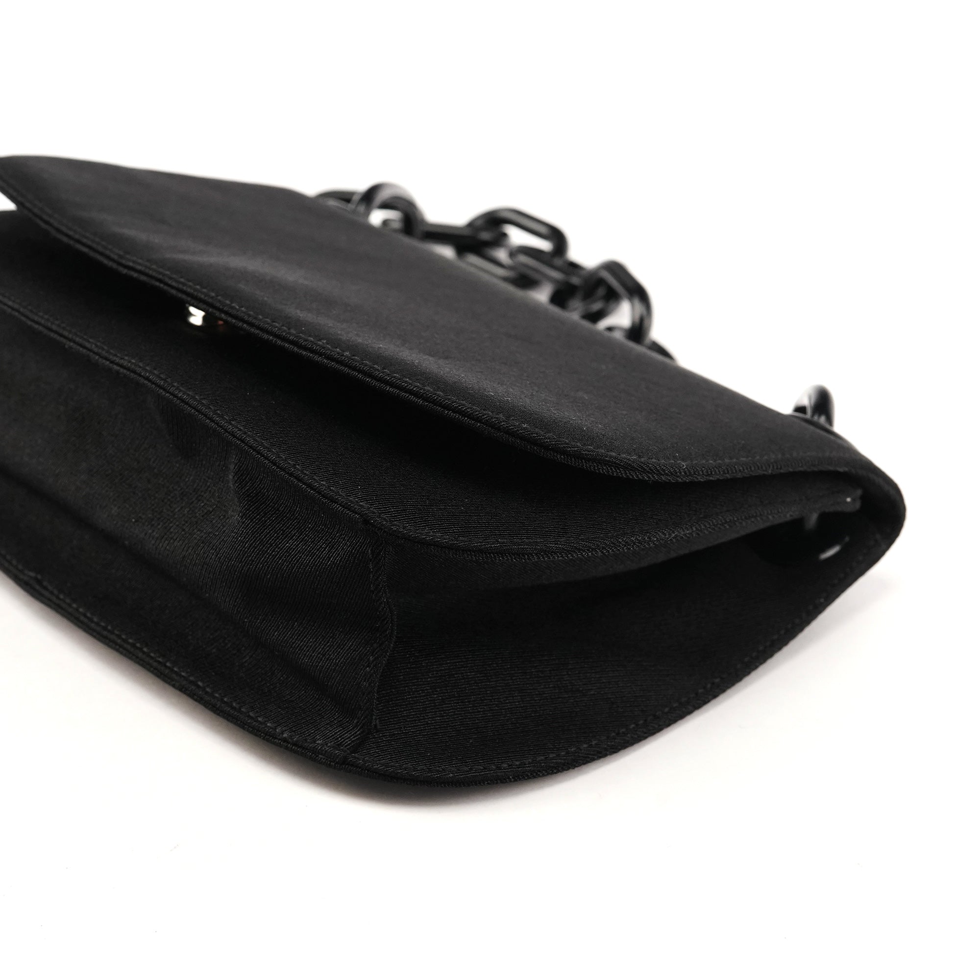 1996 Black Tessuto Swing Nylon Chain Shoulder Bag