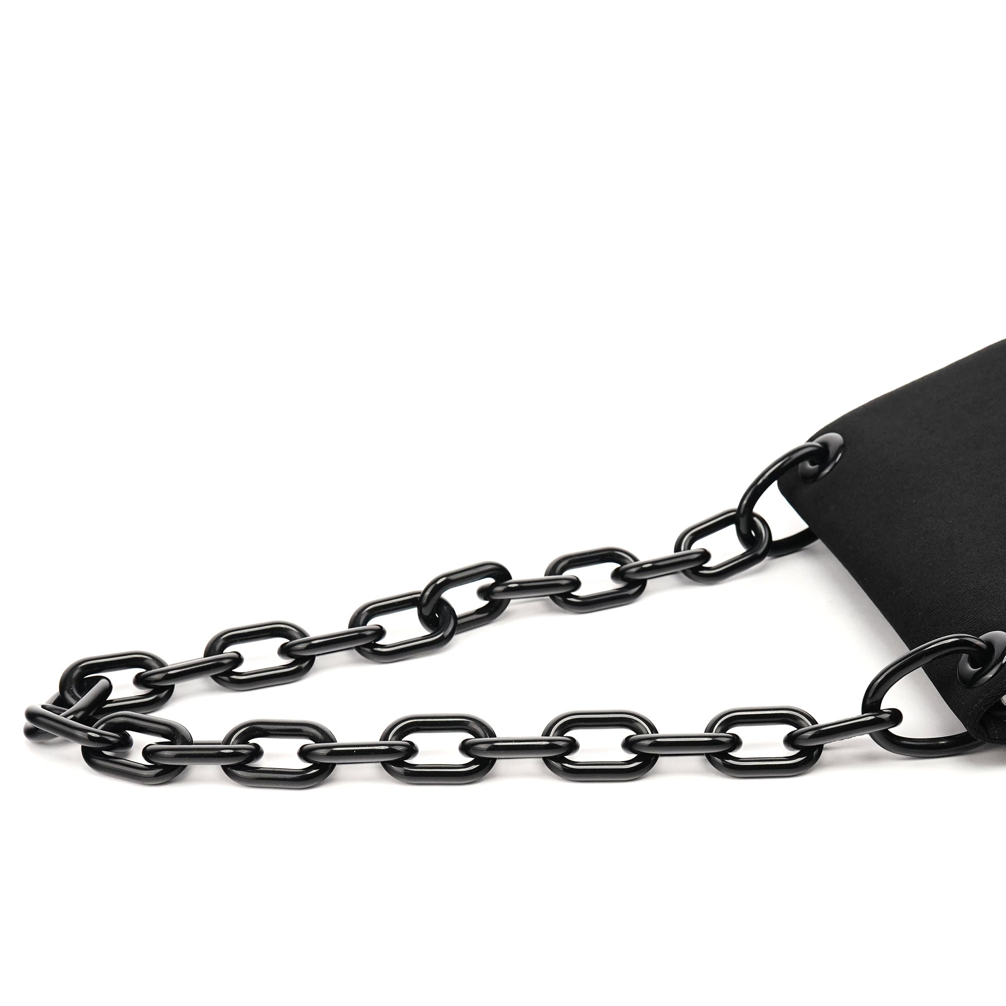 1996 Black Tessuto Swing Nylon Chain Shoulder Bag